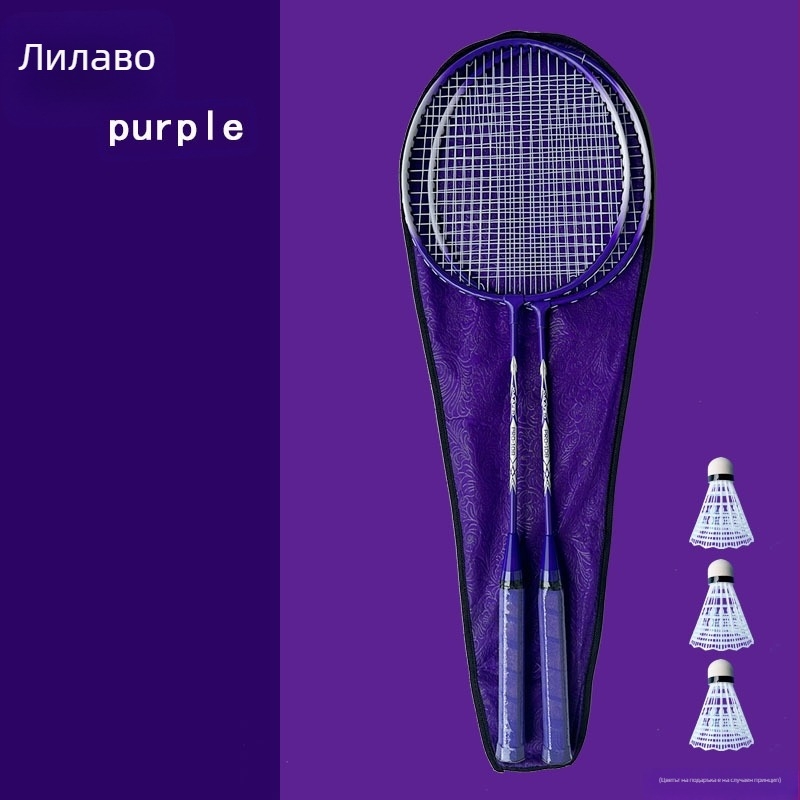 Бадминтон ракета Tilt Feather — ферроалуминиева рамка; тегло 95–100 г; дръжка G4; прав удар