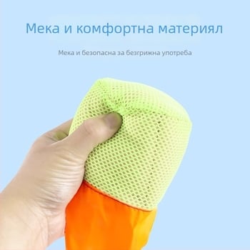 Външна сенсорна игра: комплект за хвърляне на торбички с пясък и меки топки с панделки, от плат, за деца 4–6 години