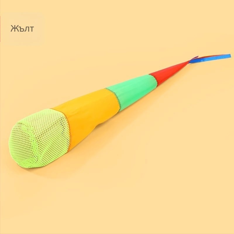 Външна сенсорна игра: комплект за хвърляне на торбички с пясък и меки топки с панделки, от плат, за деца 4–6 години