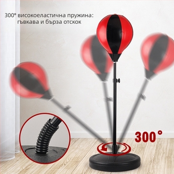 Детски комплект за боксови тренировки със Speed Ball и пясъчна торбичка, плат, марка Shang Sile, за възраст 7–14 г., опаковка: цветна или бяла кутия