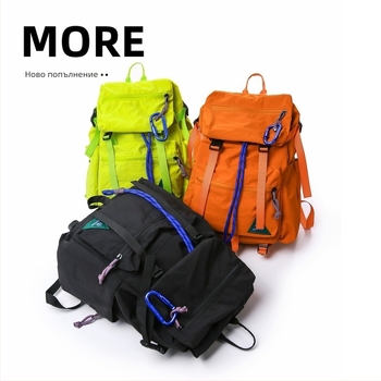 Раница за походи унисекс – ултралека найлонова раница за спорт на открито, извитите презрамки, подплата от полиестер, стил свободно пътуване, зимно издание 2025