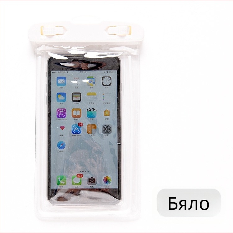 Подводна чанта за мобилен телефон със сензорен екран, водоустойчива PVC, капацитет 0,5 л, съвместима с Apple и Huawei