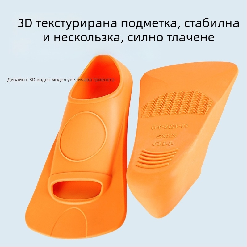 Детски силиконови плавници за свободно плуване, персонализирано производство, марка Silicon Honey, произход: Дунгуан.