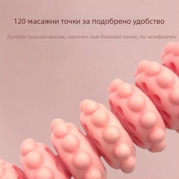 Десетколесен масажен ролер за дълбок масаж на краката и двойно предназначение за упражнения за сила на ръцете — Материал: PP+пружина, Код: Qq-88, Йога пособия