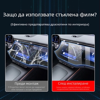 Mercedes-Benz E-Class E260L/E300L централен навигационен екран – защитно покритие от темперирано стъкло, едно парче, устойчиво на надраскване, анти отпечатъци, устойчиво на високи и ниски температури