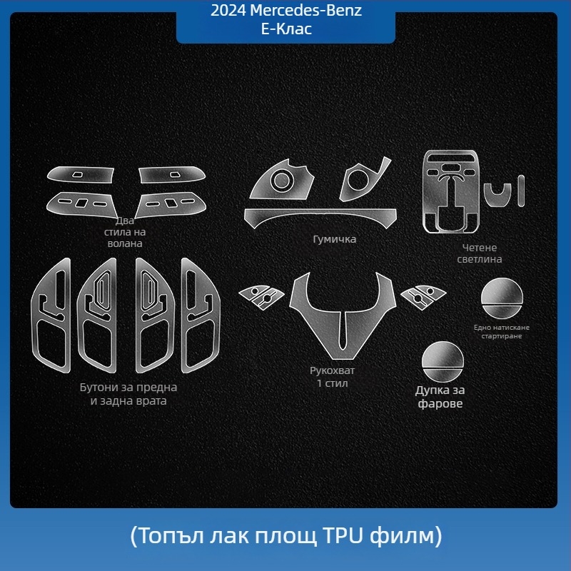 Mercedes-Benz E-Class E260L/E300L централен навигационен екран – защитно покритие от темперирано стъкло, едно парче, устойчиво на надраскване, анти отпечатъци, устойчиво на високи и ниски температури