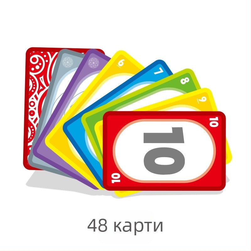 Настолна игра с карти за математика за предучилищна възраст – памет, координация ръка-око, взаимодействие родител-дете (Материал: хартия; Категория: карти за настолна игра; Възраст: 4–6 години; Условия на употреба: вътрешни)