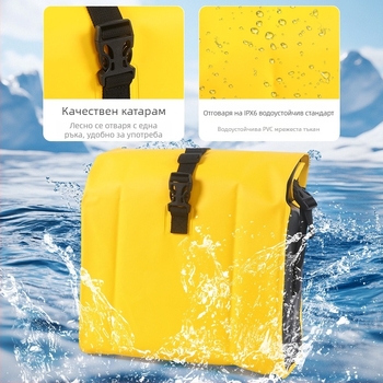 Водоустойчива предна чанта за велосипед, PVC, 9L капацитет, произход: Wenzhou