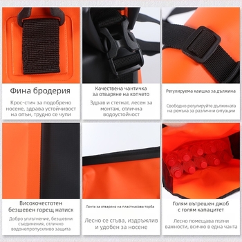 Водоустойчива предна чанта за велосипед, PVC, 9L капацитет, произход: Wenzhou