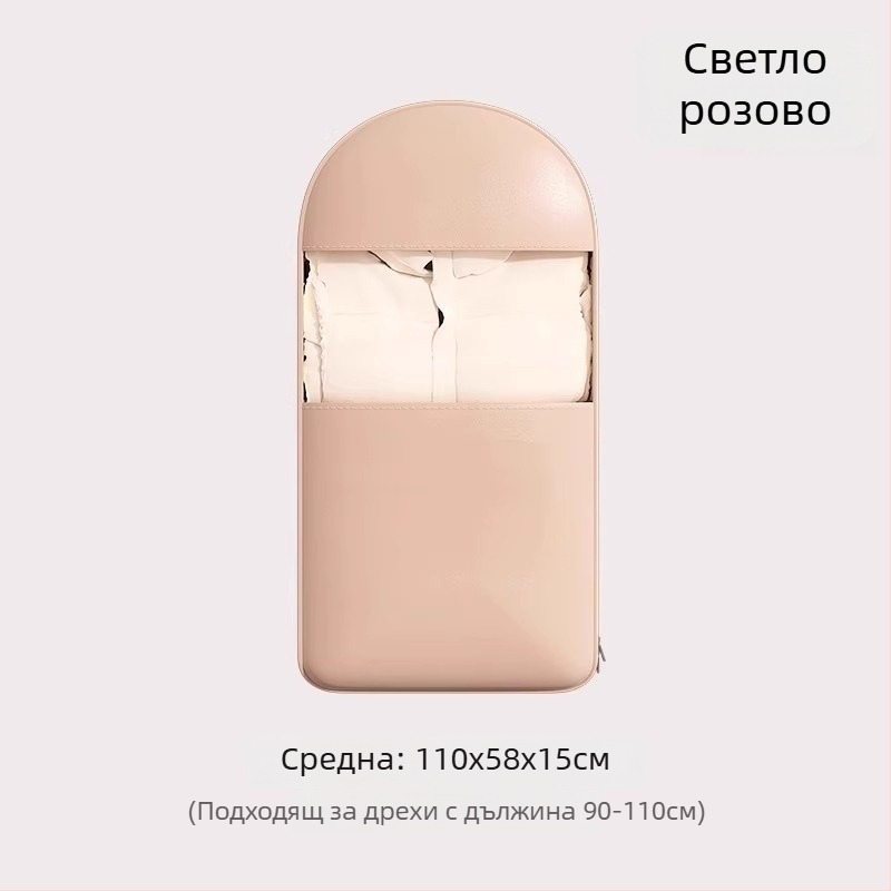 Прозрачна чанта за дрехи за сезонно съхранение, прахозащита и влагоустойчивост, за висящи пухени палта