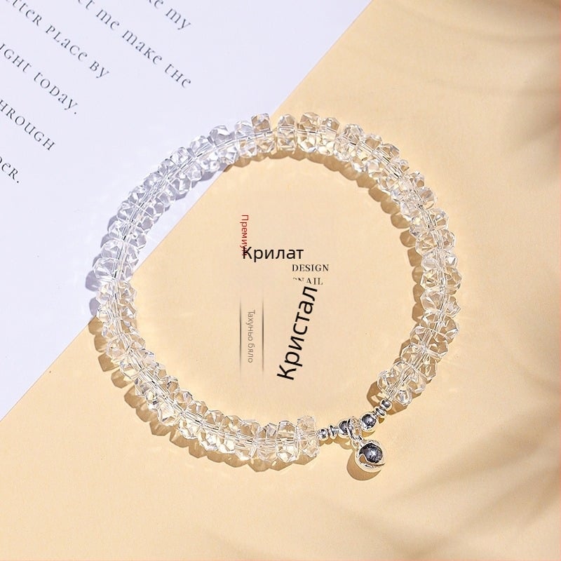 Гривна от фасетиран кристал – ръчна изработка, марка Only, дамски стил, вдъхновена от природата, свежа и сладка, подходящ подарък за пътуване