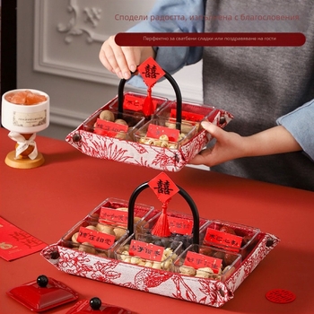 Плодова чиния (Стъклена • Премиум качество • Китайски стил • Нов китайски стил • Не е вносена)