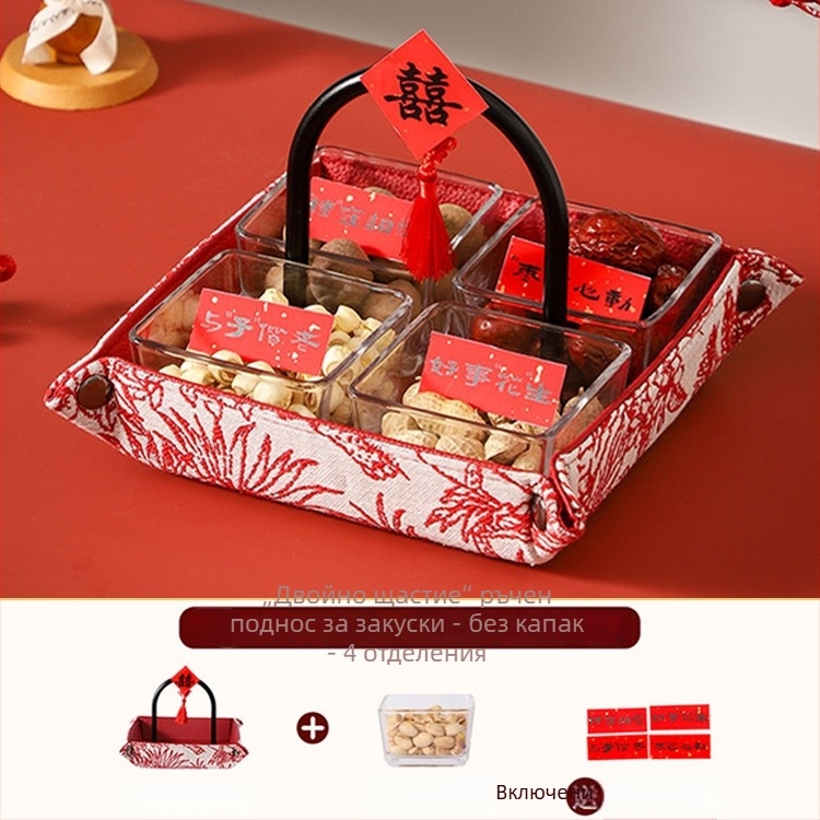 Плодова чиния (Стъклена • Премиум качество • Китайски стил • Нов китайски стил • Не е вносена)