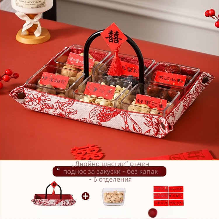 Плодова чиния (Стъклена • Премиум качество • Китайски стил • Нов китайски стил • Не е вносена)