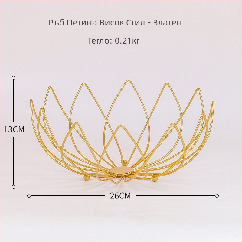 Плодова кошница със скандинавски геометричен железен дизайн — лек лукс, минималистичен стил, лято 2021