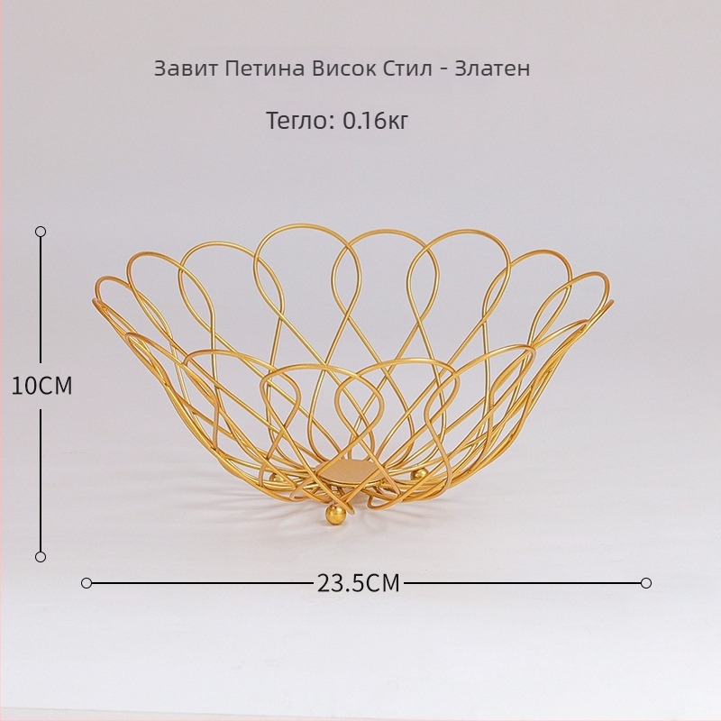 Плодова кошница със скандинавски геометричен железен дизайн — лек лукс, минималистичен стил, лято 2021