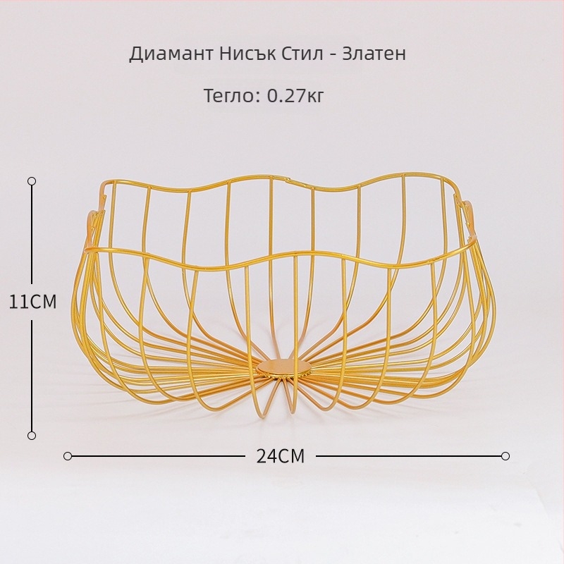 Плодова кошница със скандинавски геометричен железен дизайн — лек лукс, минималистичен стил, лято 2021