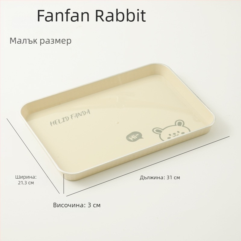 Чайна тава квадратна, PET материал, серия Little Bear, рисунка семейство мечки, лазерно обработена повърхност