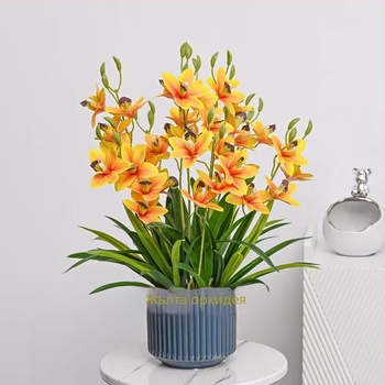 Букет орхидеи от пластмаса PVC за домашна декорация и реквизит за снимки