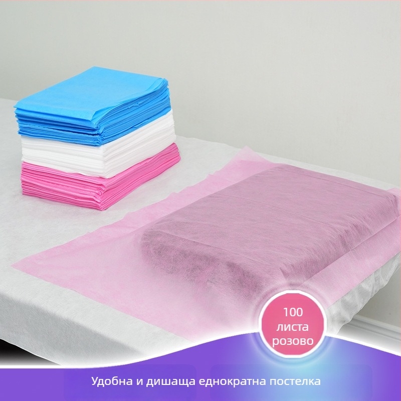 Еднократни дебели водоустойчиви нетъкани кърпи за маникюр и педикюр, салонни кърпи за масаж, 100 листа в пакет