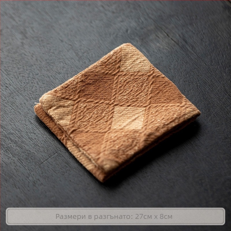 Памук-ленова кърпа за чайна церемония, дълга попивателна кърпа за маса за чай, чай мат и подложка за чаши, китайски стил, издадена през 2025 г.