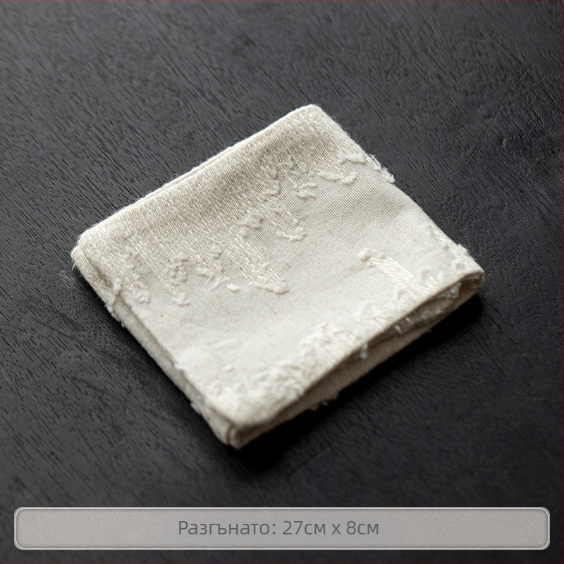 Памук-ленова кърпа за чайна церемония, дълга попивателна кърпа за маса за чай, чай мат и подложка за чаши, китайски стил, издадена през 2025 г.