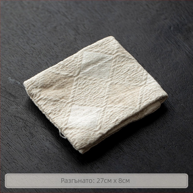 Памук-ленова кърпа за чайна церемония, дълга попивателна кърпа за маса за чай, чай мат и подложка за чаши, китайски стил, издадена през 2025 г.