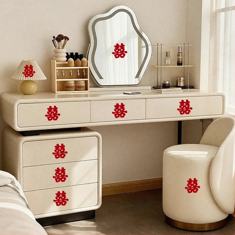 Стикери със щастливи думи за сватбено обзавеждане в спалня, гардероб и тоалетка | самозалепващи, марка Trip, без внос