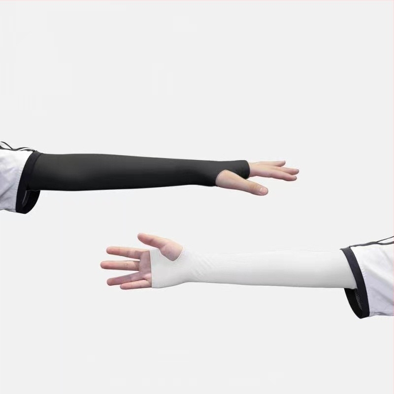 Слънцезащитни охлаждащи ръкави за деца — UV защита, охлаждане, едноцветен дизайн, найлонова материя, основен състав 81–95%, пролет 2024