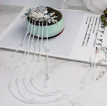 Щипка за коса с лист лотос, форма на цвете, ръчна изработка, метална сплав, национален стил, пролет 2025