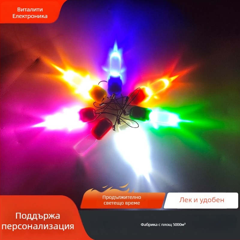 LED светеща висулка – преносима предупредителна светлина за открито, ключодържател за раница, пластмасова висулка, HL043