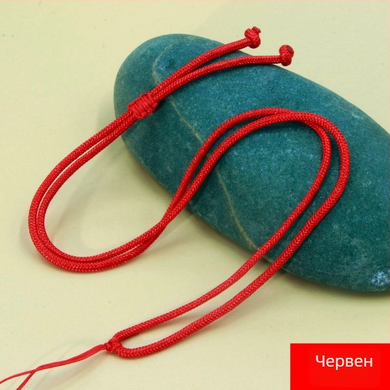 Унисекс регулираемo ръчно плетено колие с висулка, марка DIY, без метал