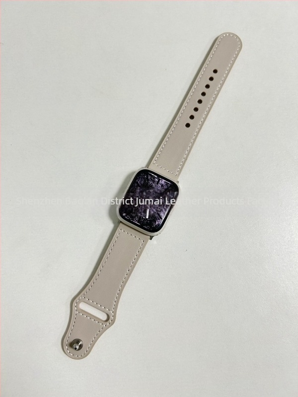 Ремък за Apple Watch Series 7 от естествена кожа, модел Crazy Horse, с заклепки