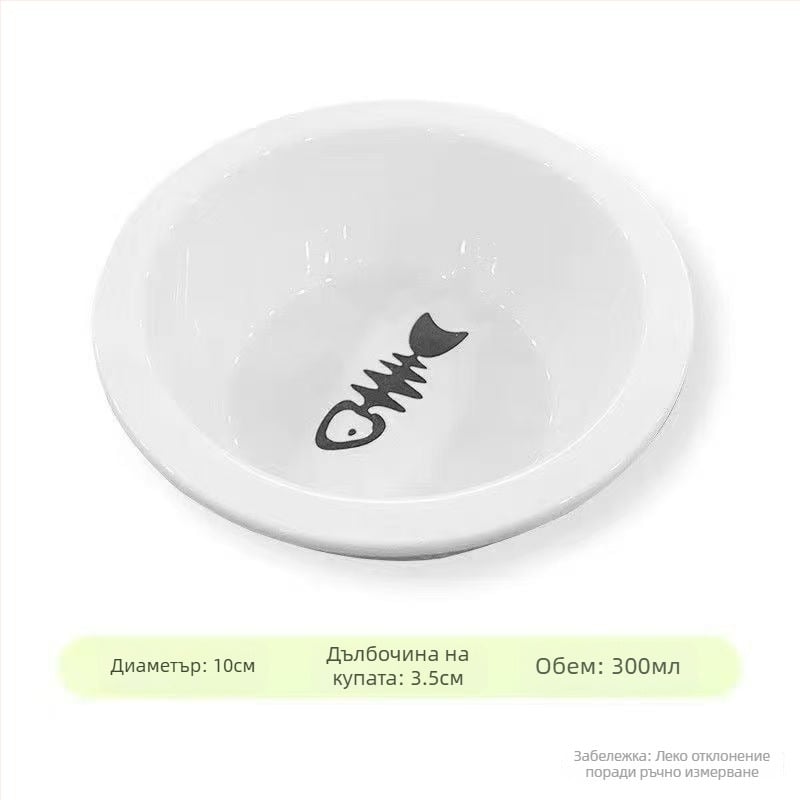 Дървена котешка купа за храна, ръчно хранене, 1 бр.