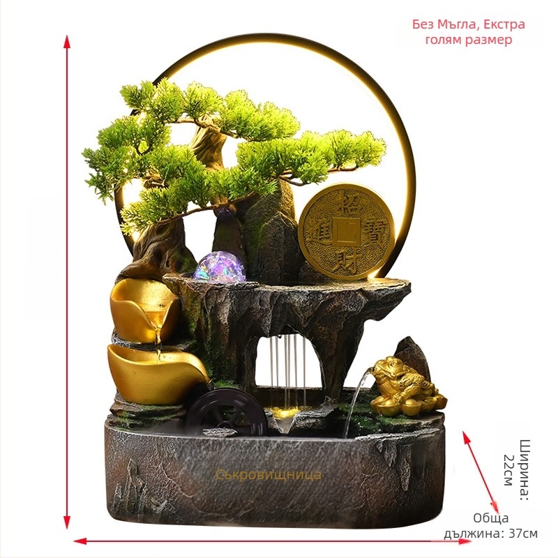 Десктоп украса: Корнукопия с циркулираща вода, смола, персонализиране налично, нов китайски стил