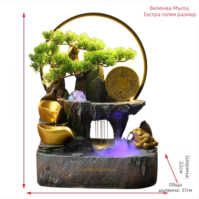 Десктоп украса: Корнукопия с циркулираща вода, смола, персонализиране налично, нов китайски стил