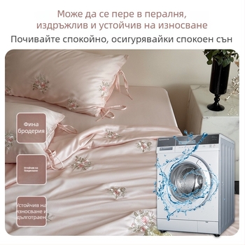 Лятна завивка Lyocell материя, антибактериален пълнеж, бродирана тъкан, реактивен печат и боядисване, тегло 1.25–1.5 кг