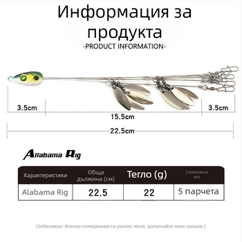 Морски риболов: два комплекта по осем пайети меки примамки, фалшива/бионична примамка, ABS материал