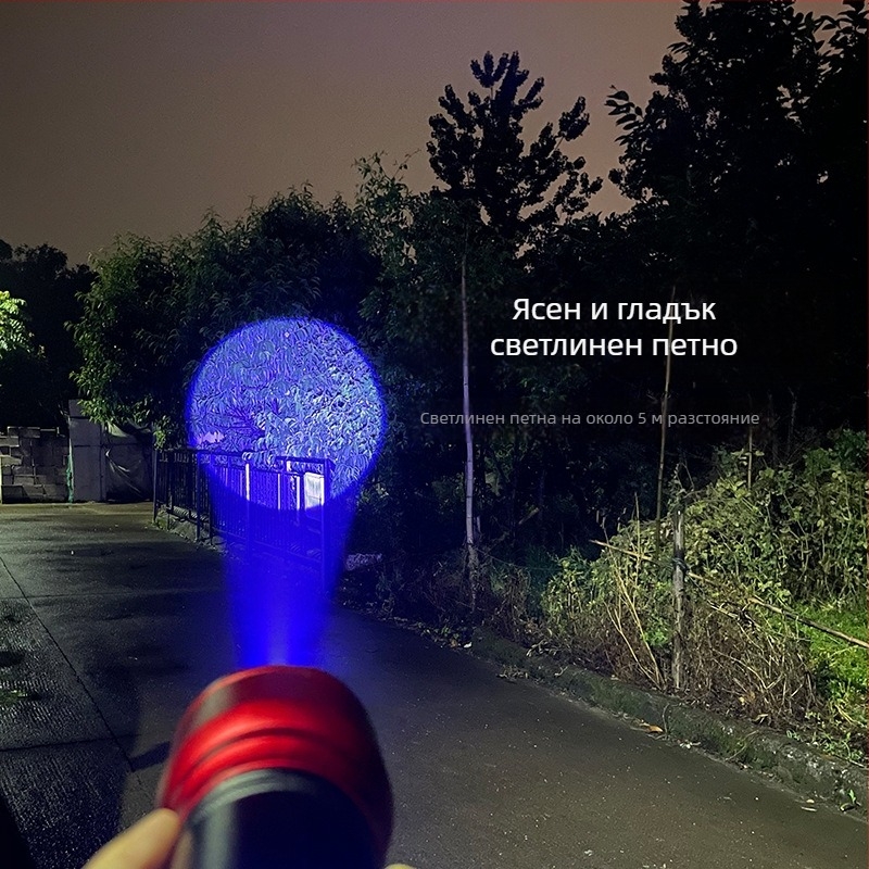 Външна риболовна лампа с LED, корпус от алуминиева сплав, обхват 200-500 м, кинетично захранване, Fisherman's Treasure