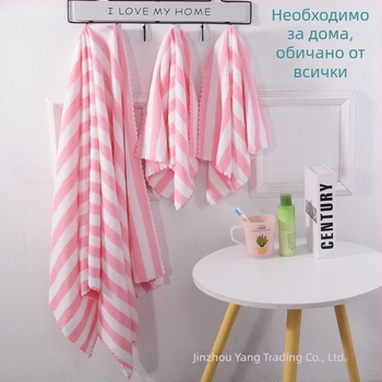 Комплект кърпи в подаръчна кутия (3 части) — коралов флис за баня, кърпи с лого, персонализируеми, над 500 г