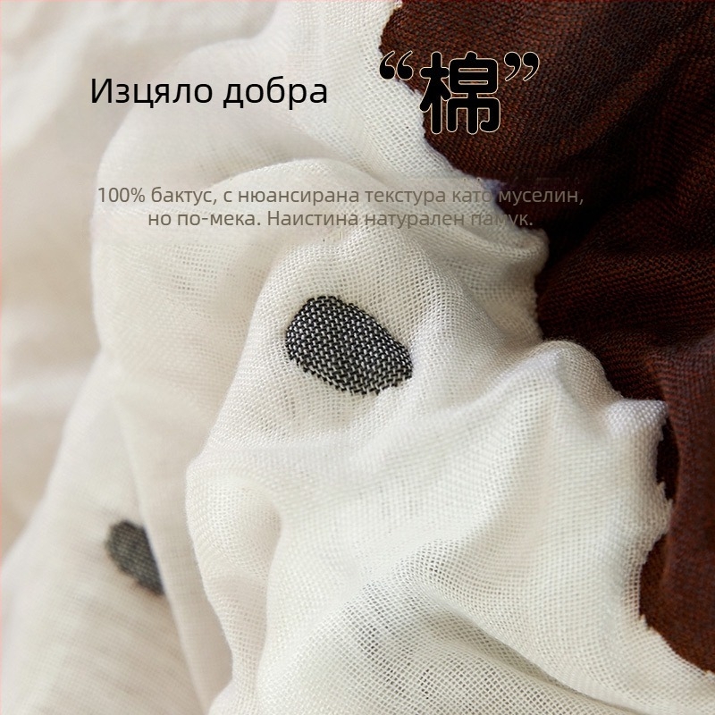 Бебешко одеяло от памучна марля, десетслойно, под 300 g, за всички сезони, карикатурен дизайн