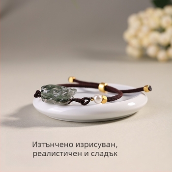 Гривна с призрачен кристал, еластичен шнур, индивидуално опакована, лято 2023 издание