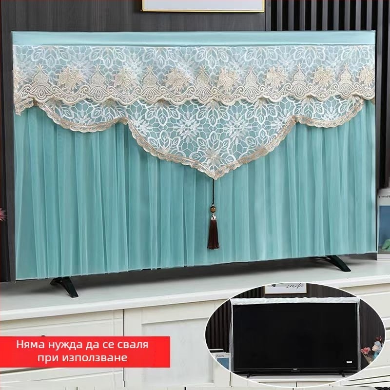 Калъф за прах за телевизор, монтиран на стена, лек лукс, полиестер