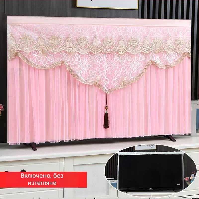 Калъф за прах за телевизор, монтиран на стена, лек лукс, полиестер