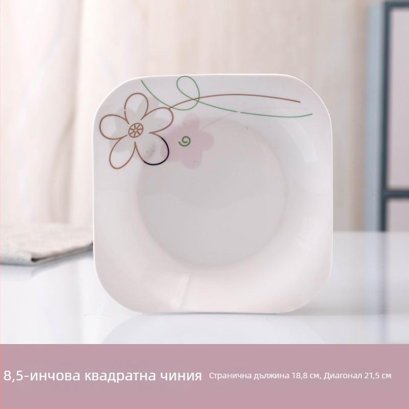 Комплект керамични съдове за домашно хранене — свободно комбиниране, купи за ориз, супа, нудъл и плочи; подходящ за микровълнова печка