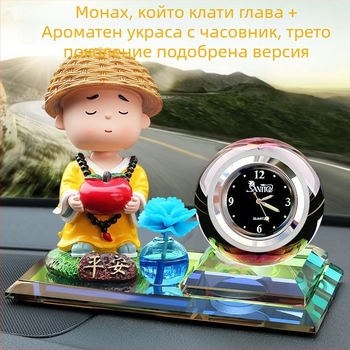 Автомобилен интериорен декор със слънчево захранване, цвете с въртяща глава и ароматизатор, метална конструкция, подходящ за бизнес подаръци