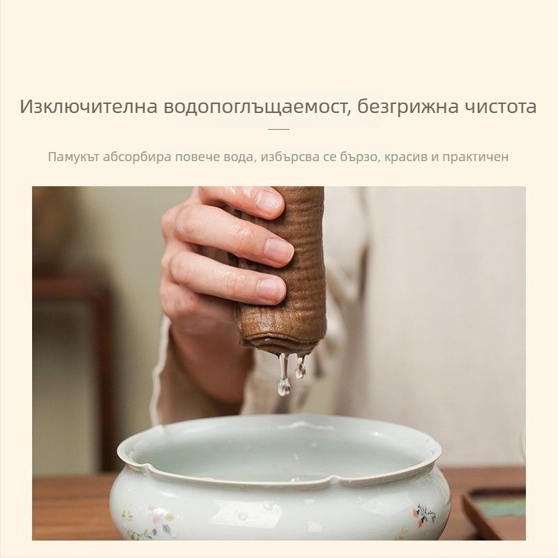 Кърпа за чайна маса — памук и лен, чайна церемония, Zen стил (Дървен материал; Нов китайски стил; Без опаковка; Без лого)