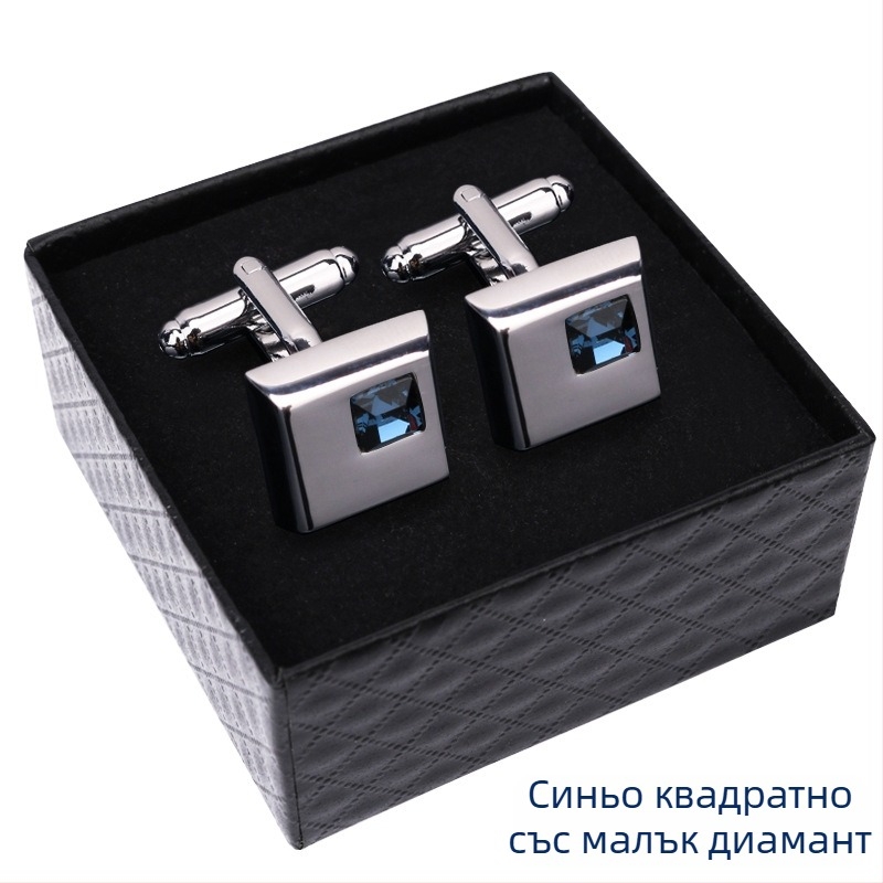 Маншетни копчета (сплав, прост мъжки стил, геометричен дизайн, електроплакирани)