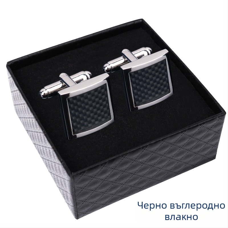 Маншетни копчета (сплав, прост мъжки стил, геометричен дизайн, електроплакирани)