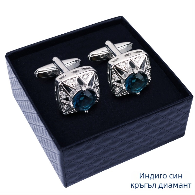 Маншетни копчета (сплав, прост мъжки стил, геометричен дизайн, електроплакирани)